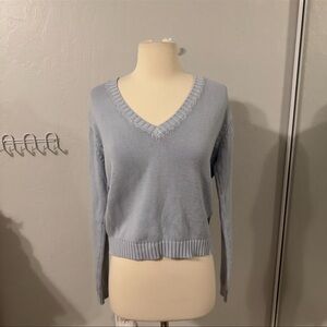 Light Blue V-Neck Sweater